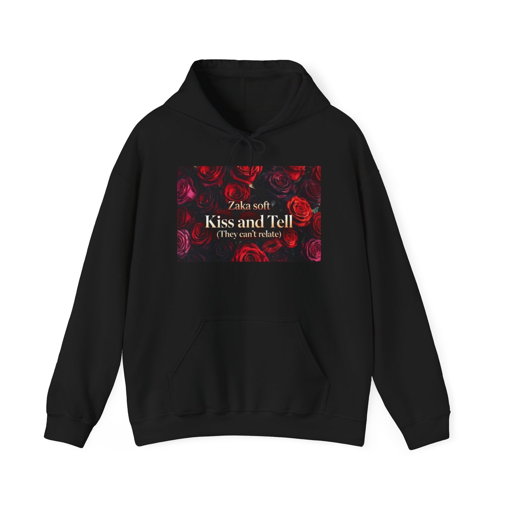 Hoodie — 'Kiss and Tell' Rose Graphic Hoodie (They Can't Relate)
