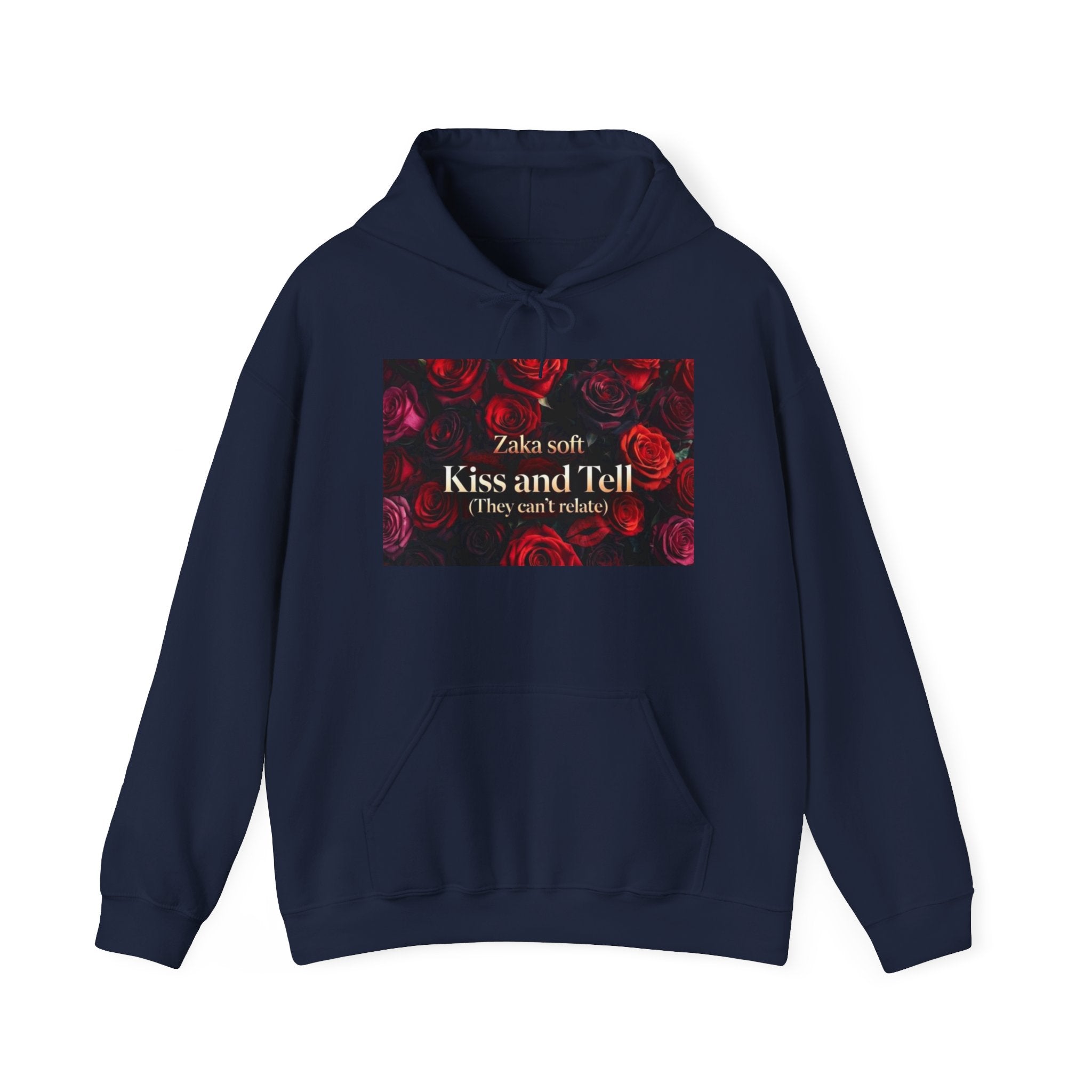 Hoodie — 'Kiss and Tell' Rose Graphic Hoodie (They Can't Relate)