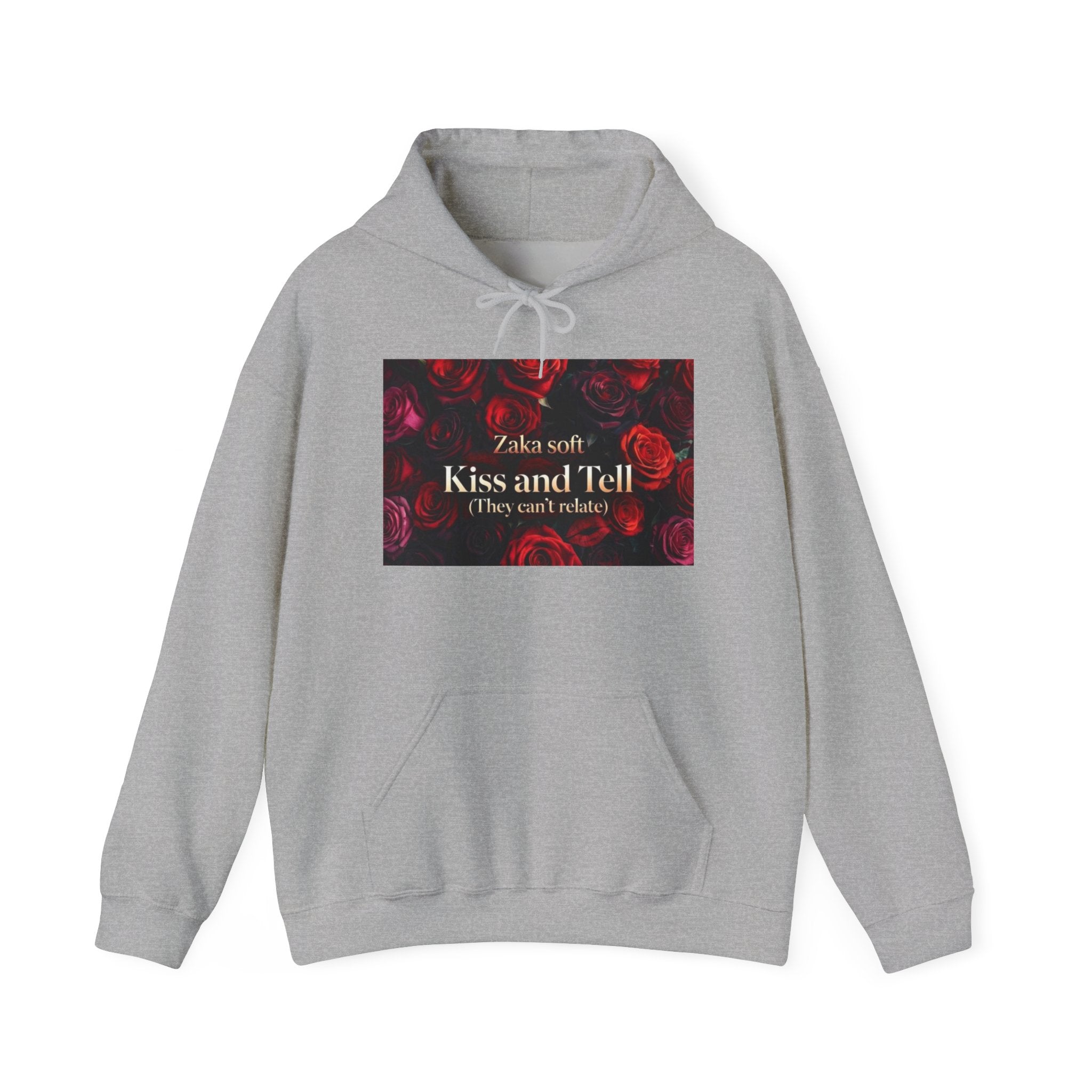 Hoodie — 'Kiss and Tell' Rose Graphic Hoodie (They Can't Relate)