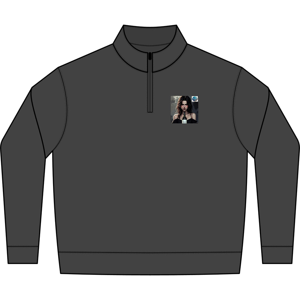Unisex Relax Faded Half Zip Sweatshirt